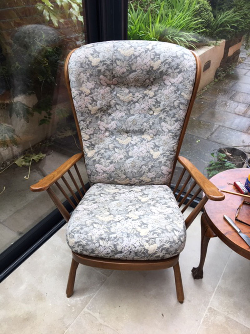 This Ercol chair is looking tired and dated